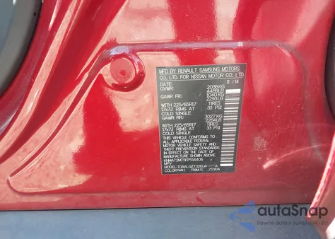 2015 Nissan Rogue Sv from USA, damaged, VIN KNMAT2MT5FP514406